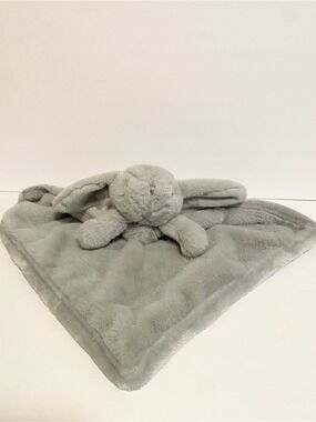 SL Home Fashions Bunny Baby Lovey So Dreamy Grey Plush Security Blanket Toy READ